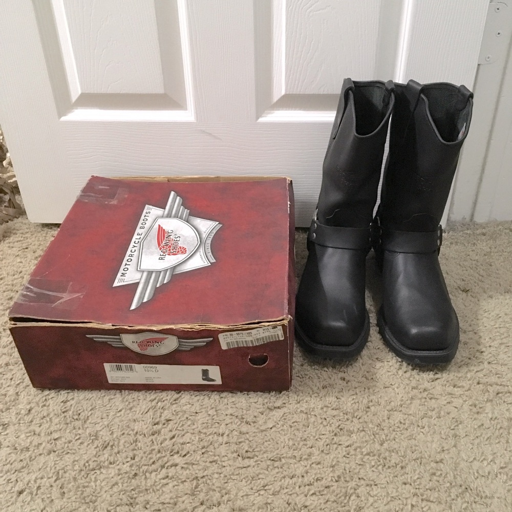 Vtg 2003 969 Red Wing Harness Motorcycle Boots